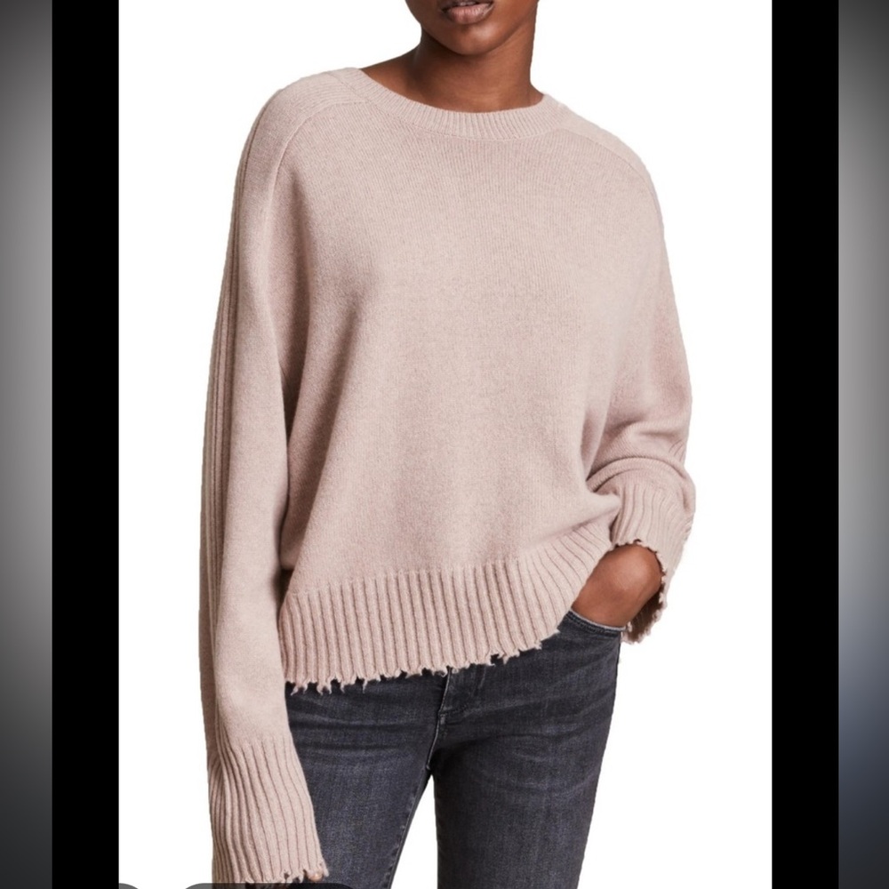 Vince Kiera Cashmere Crewneck Sweater in Pashmina Pink